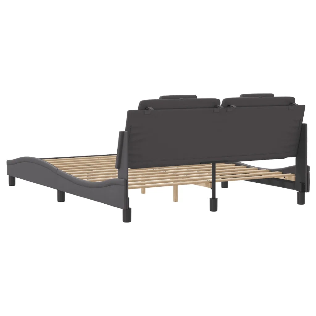 Giroletto Viana con LED senza Materasso Grigio 160x200 cm 3214032