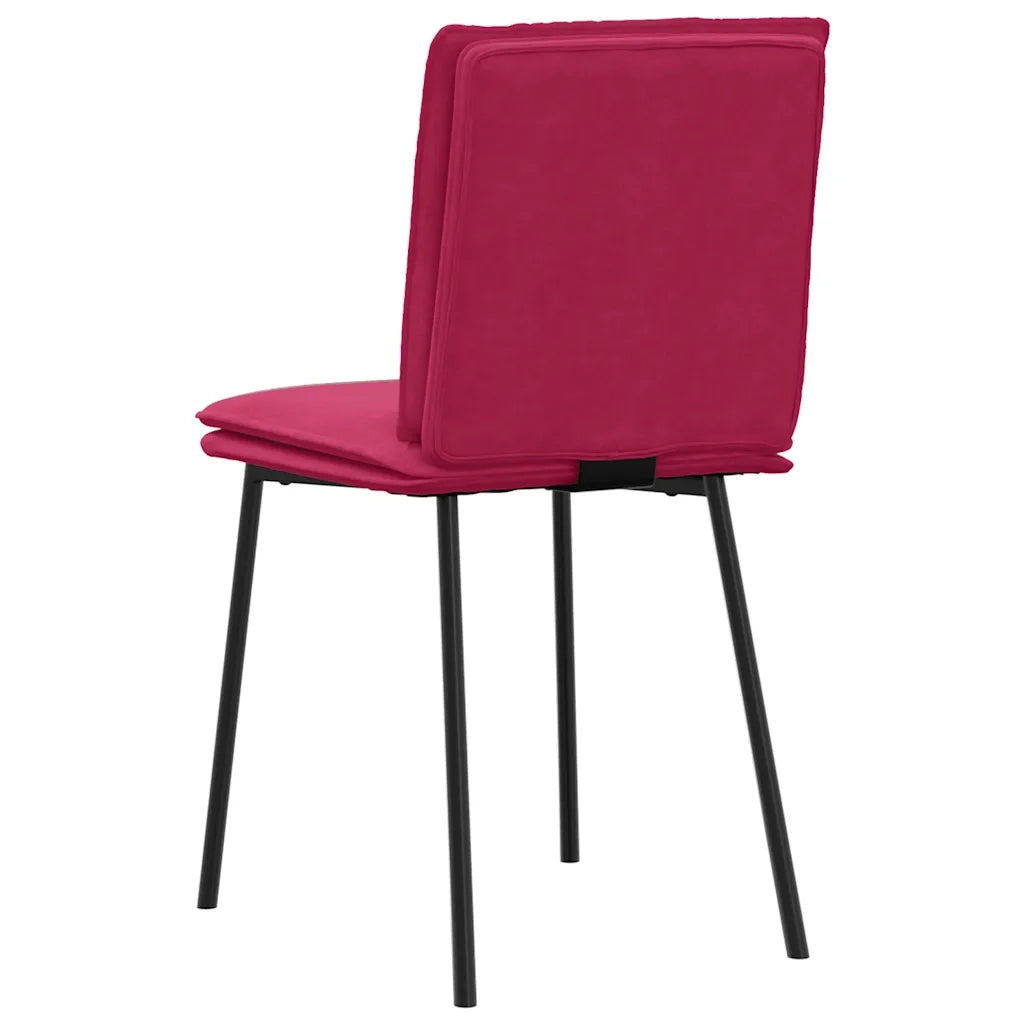 Sedie da Pranzo 2 pz Rosso Vino in Velluto 4101249