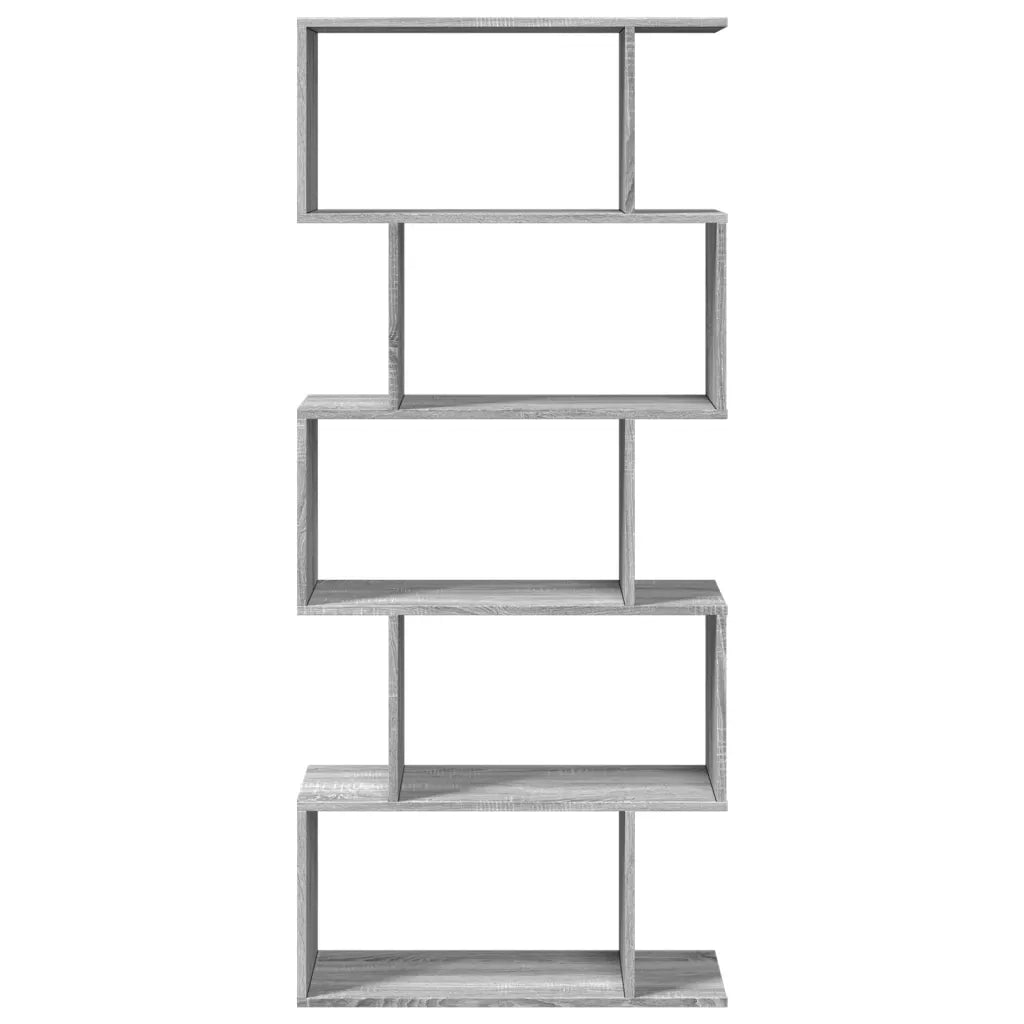 Libreria Divisorio 5Piani Grigio Sonoma 70x24x161cm Truciolato 858098