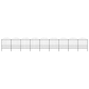Recinzione da Giardino con Punta a Lancia in Acciaio 1506x200 cm Nero 277756