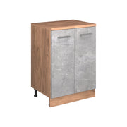 Mobile per mansarda Rion Calcestruzzo/Rovere dorato 60 x 83.8 cm senza inclinazione con 2 ante Vicco