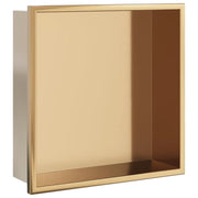 Nicchia per Doccia Oro Spazzolato 32x32x9cm in Acciaio Inox CFW1426907