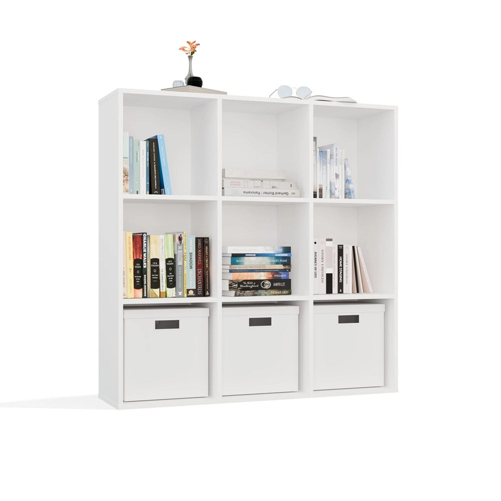 Scaffale MALAX 3x3 H bianco libreria moderna