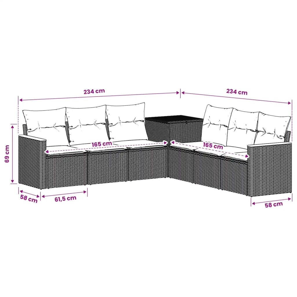 Set di divani 7 pz Grigio e Grigio Scuro 3448860