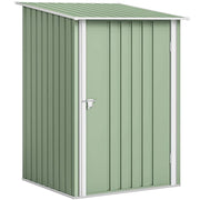CASETTA DA GIARDINO PORTA ATTREZZI IN ACCIAIO GALVANIZZATO CON PORTA, 100X104X160 CM, VERDE CHIARO
