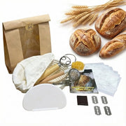 Impastatrice con Spatola in Acciaio Inossidabile - Set di Impastamento - Manico di Legno di Faggio - Perfetto per Pane Artigianale - Kit di Impasto per Pane