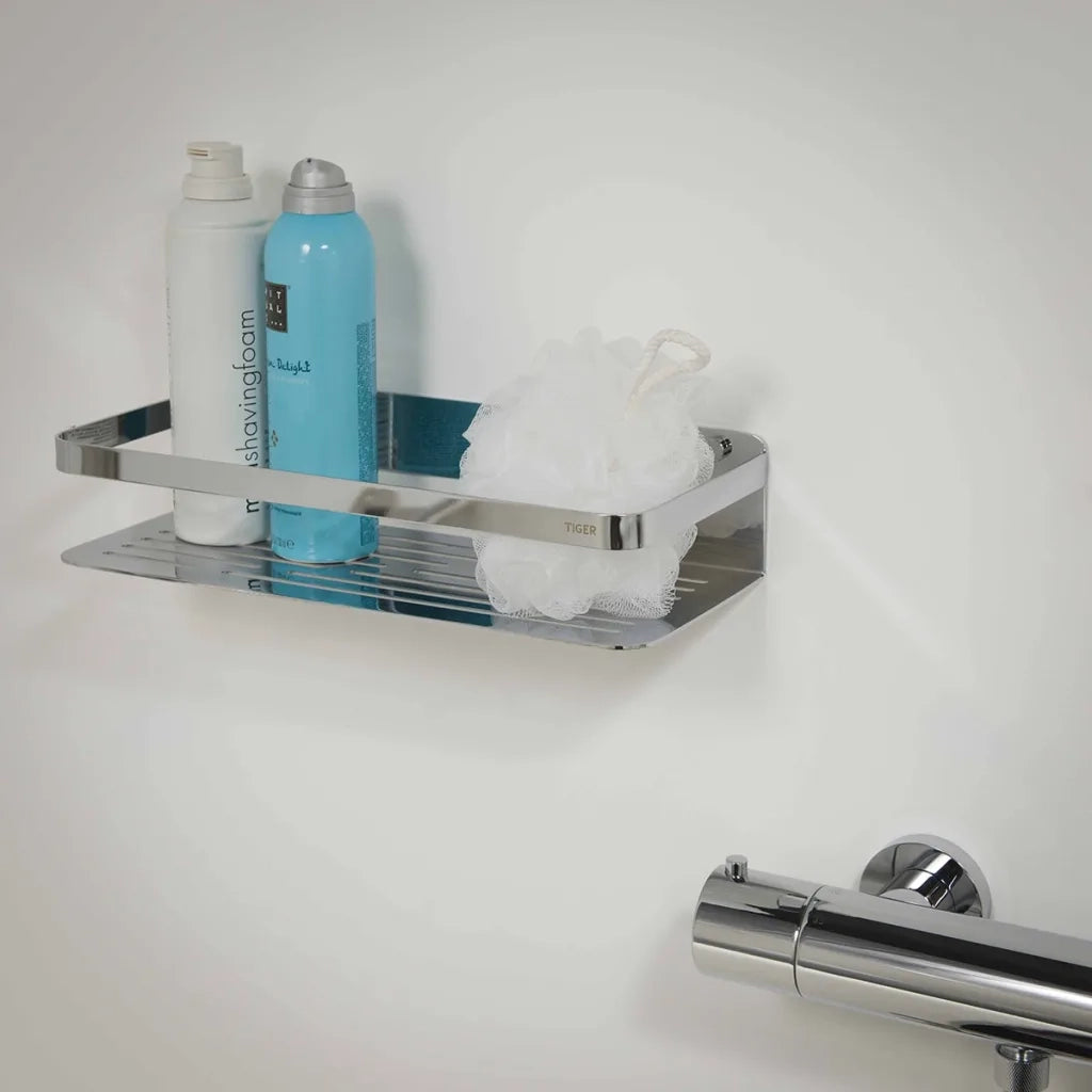 Tiger Mensola da Bagno Caddy Cromata Grande 1400230346 418300