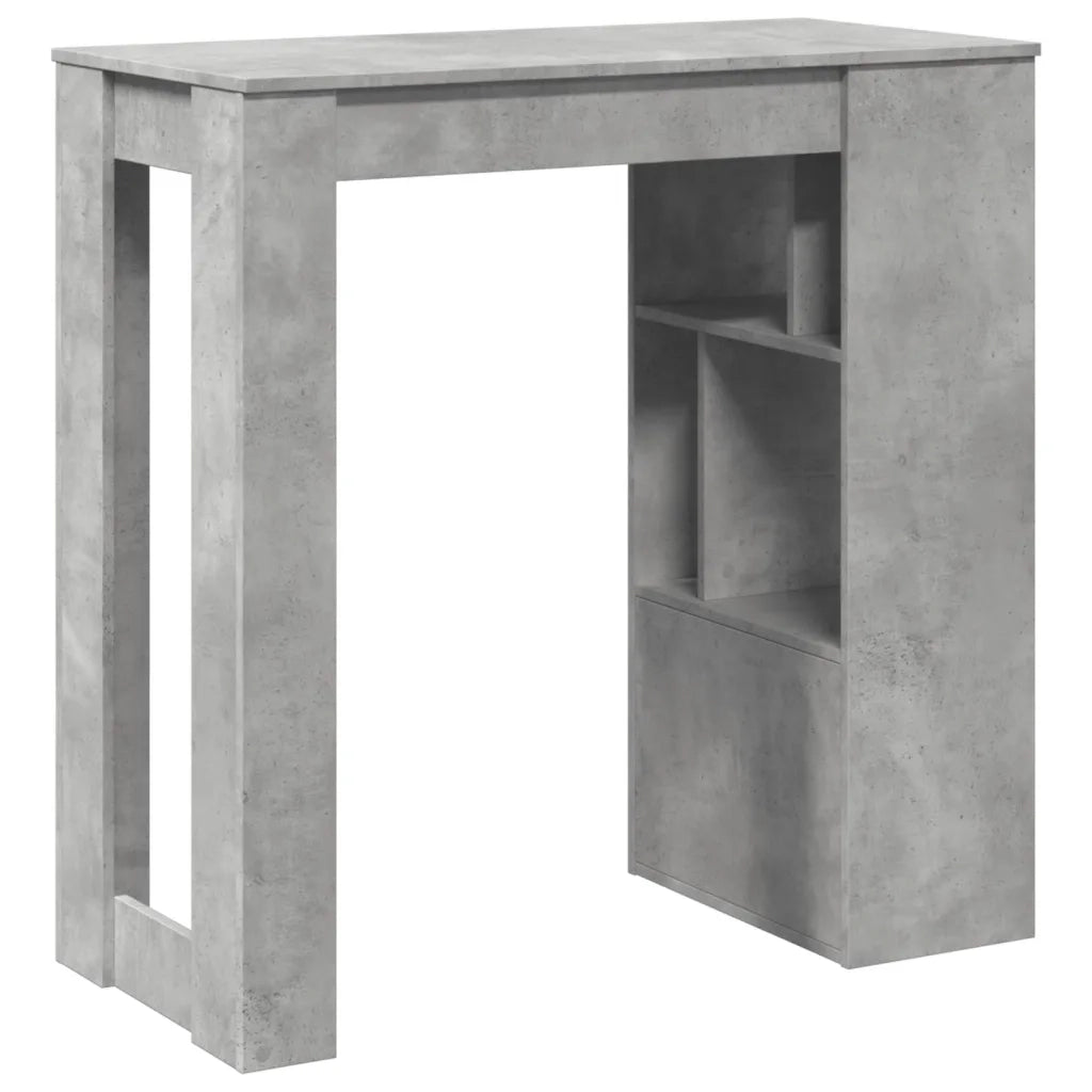 Tavolo Bar con Rastrelliera Grigio 102x50x103,5 cm Multistrato