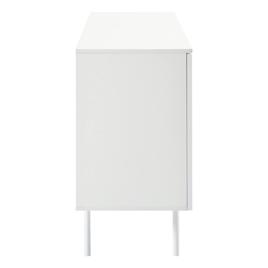 Credenza 4 Ante con Motivo ad Arco ¨C MINIMAL ¨C Bianco