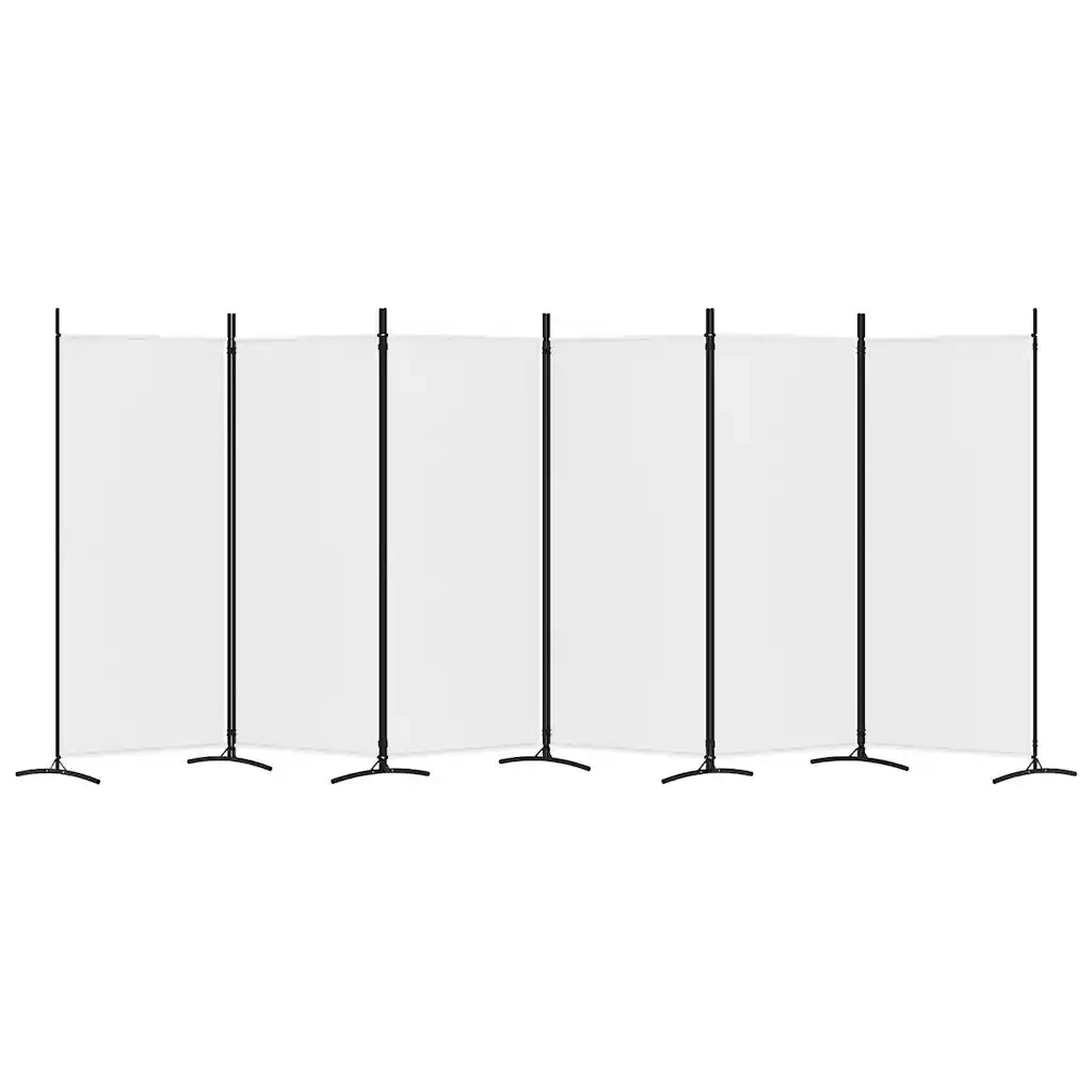 Divisorio a 6 Pannelli Bianco 520x180 cm Tessuto 350270