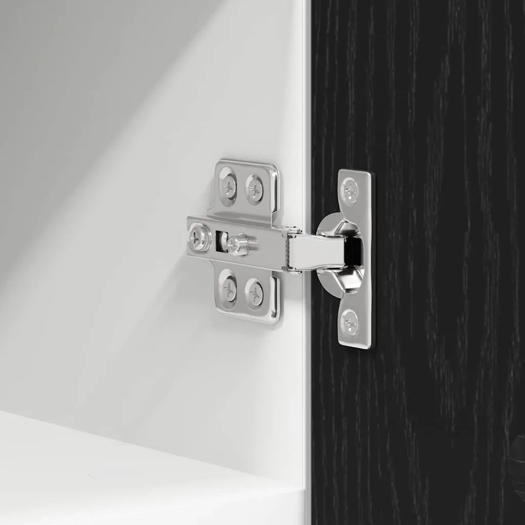 Armadio pensile 2 pcs Rovere Nero e Bianco 30 x 31 x 40 cm