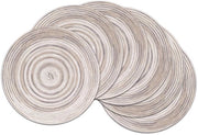 Set di 6 piatti di protezione per tavolo rotondi - grigio - 38 x 38 cm