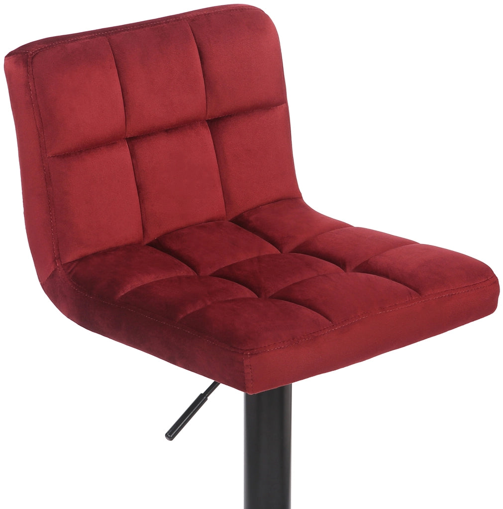 Set di 2 sgabelli bar Feni in velluto rosso