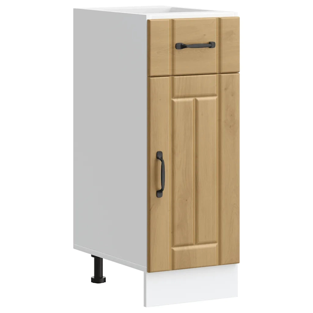 Mobile da cucina moderno con pratico contenitore 30 x 46 x 81,5 cm finitura opaca in legno di rovere ingegnerizzato realizzato artigianalmente 02_0050061