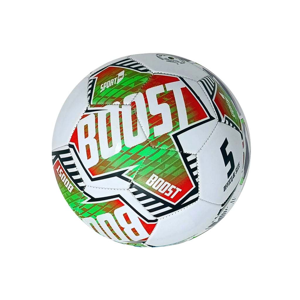 Pallone da Calcio Boost Misura 5 Cuoio Sintetico per Partite Allenamenti Colore Assortito