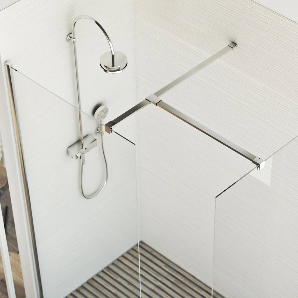 Box doccia Parete 70x180 CM in vetro trasparente 8mm mod. Walk in Corner H198