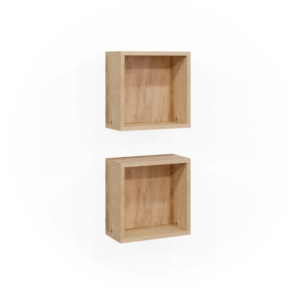 Vicco Libreria da parete Rovere 30 x 30 cm Set di 2