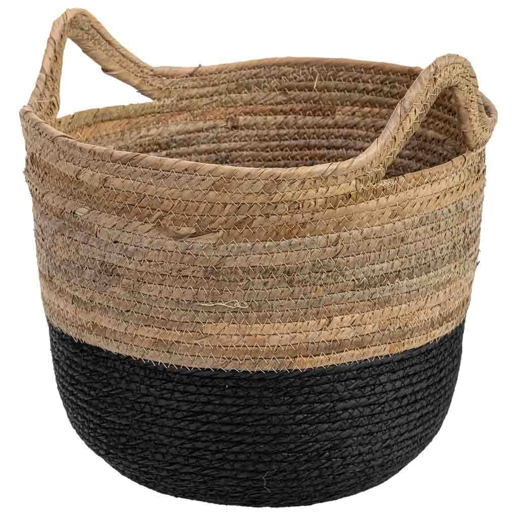 Cestino in fibra e corda di foglie di banano D31x26/31