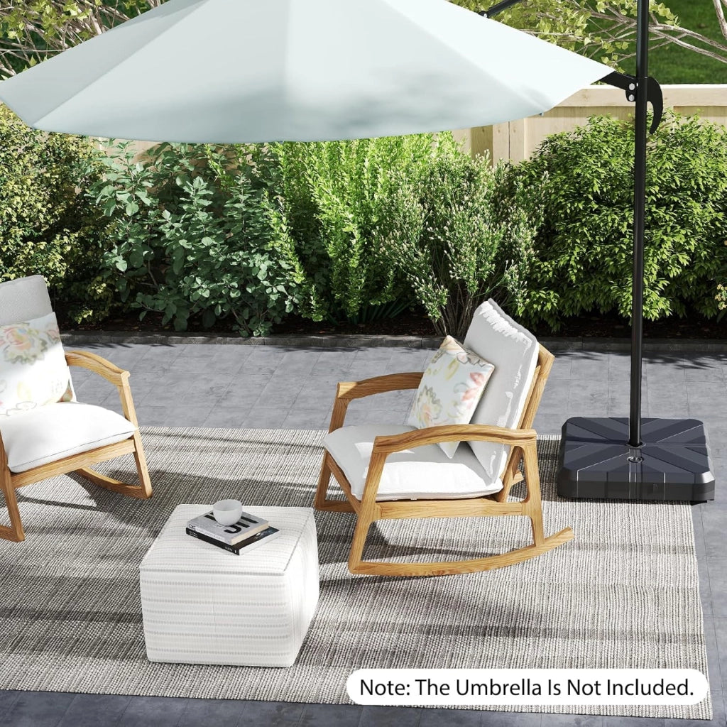 Base per ombrellone, ricaricabile, con base per ombrellone, con supporto a croce, 38/48 mm, per giardino, terrazza
