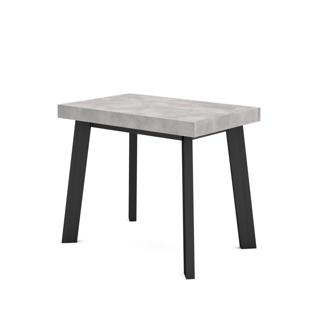 Consolle allungabile, 222x90x73cm, Per 10 persone, Gambe in legno, grigio cemento RF3070