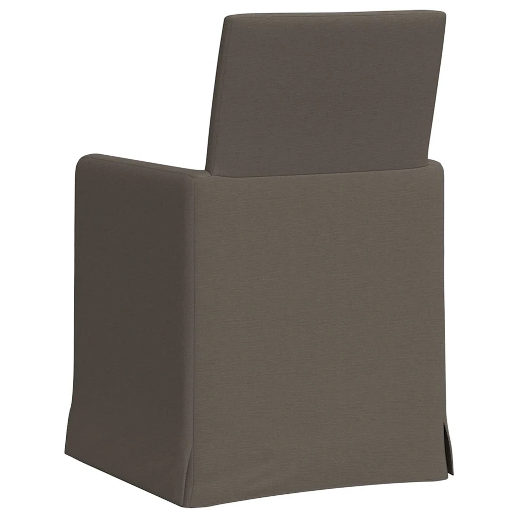 Sedie da pranzo 2 pcs Grigio chiaro 57 x 67 x 95 cm Tela 42017901