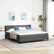 Letto a molle con cuscino Grigio scuro 200 x 180 cm Tessuto 3341182