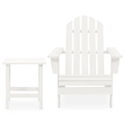 Sedia da Giardino Adirondack con Tavolino in Legno-Mobili da giardino Abete Bianca