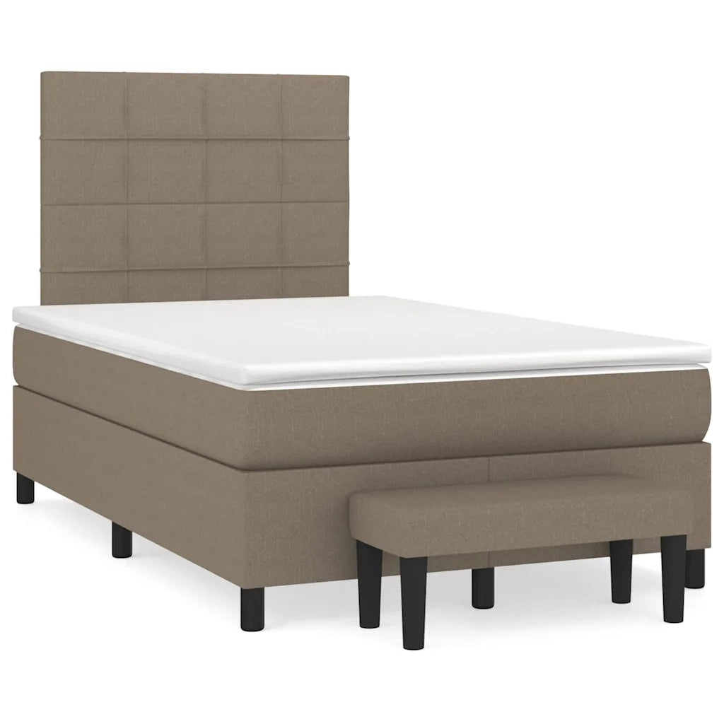 Giroletto a Molle con Materasso Tortora 120x190 cm in Tessuto 3270359