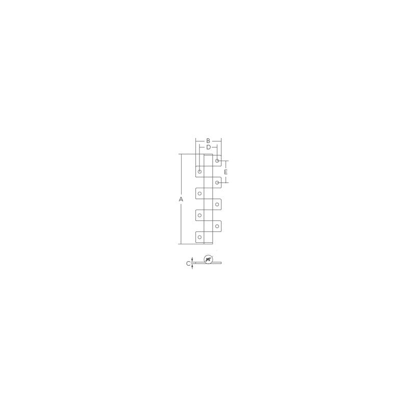 CERNIERA INOX CON FRIZIONE MM.75X28
