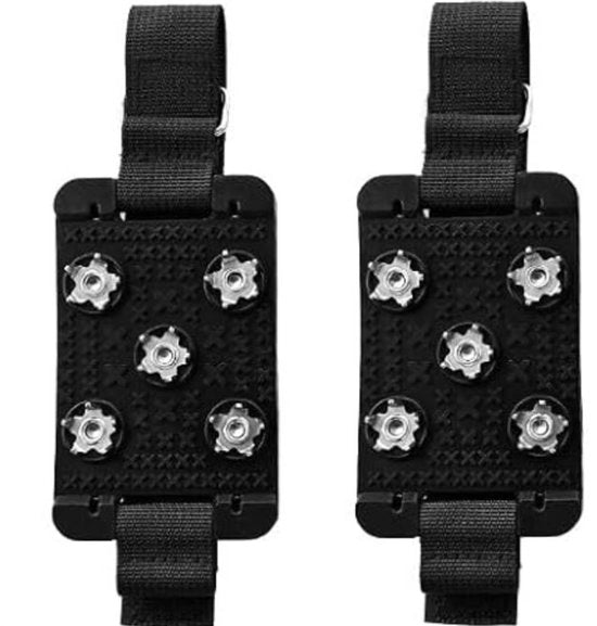 Antiscivellenti con spicchi a 5 denticoli, adatti per scarpe e stivali per camminare in neve in inverno, per uomini e donne.
