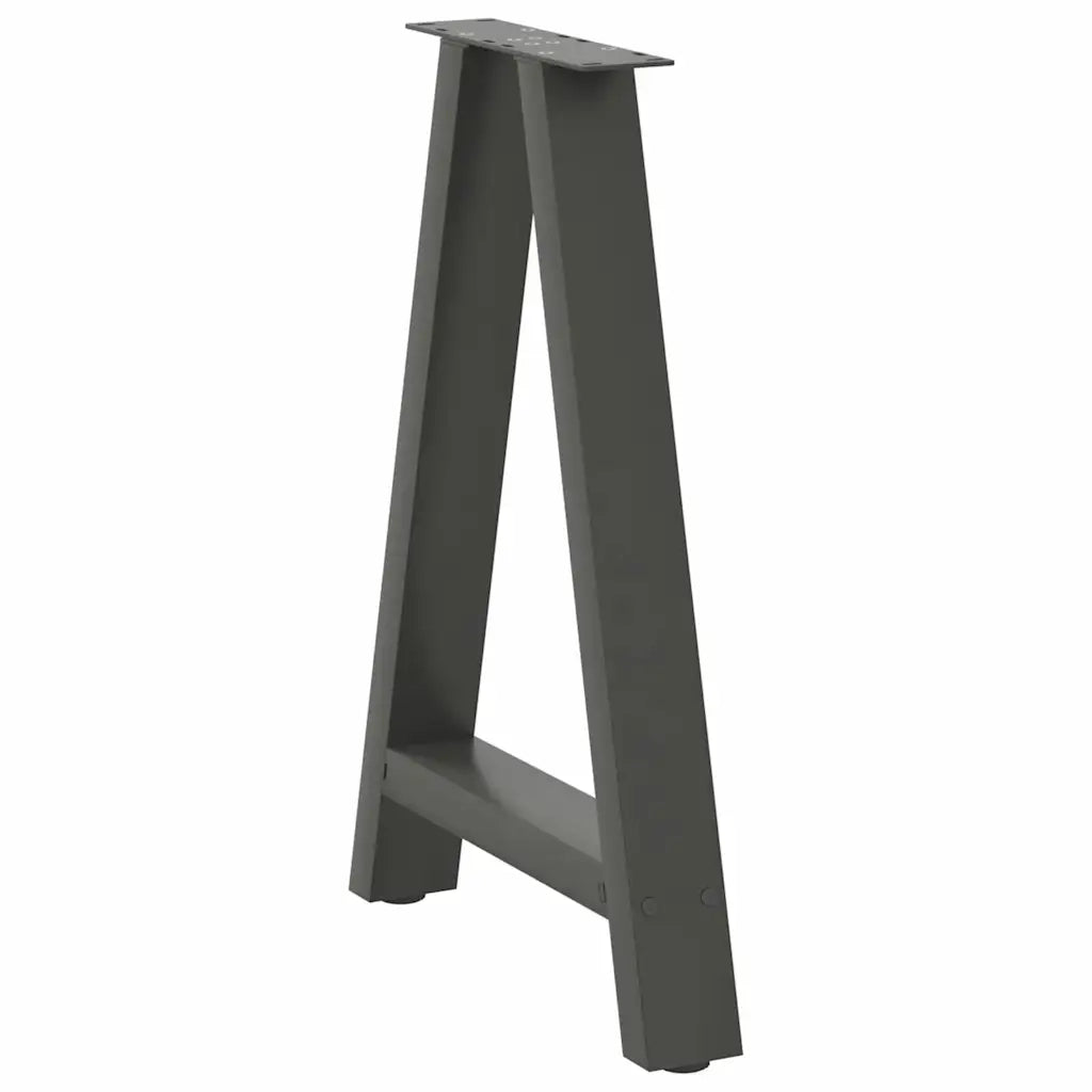 Gambe per tavolo da pranzo a forma di A 2 pz Antracite 50x(72-73) cm Acciaio 4012846