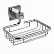 Trade Shop - Porta Sapone Saponetta Mensola Doppio Fissaggio A Parete Bagno Square 13cm 59184 -