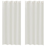 Tenda in Velo con tende 2 pz Crema 260 x 140 cm Poliestere