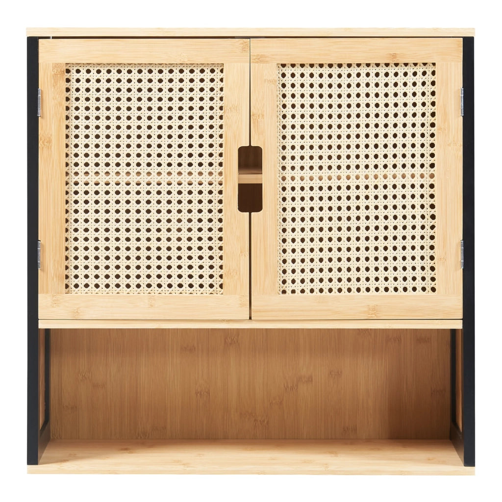 Mobiletto/scaffale da bagno beige da parete 60 x 60 x 20 cm 03_0008899