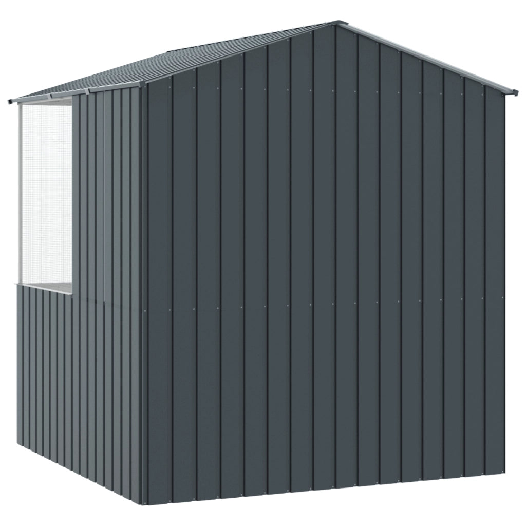 gabbia per uccelli  antracite 215x78x200 cm acciaio zincato