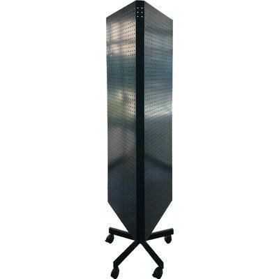ESPOSITORE TRIFACCIALE PANNELLO FORATO - NERO CM 149X49X175- 1 pezzi