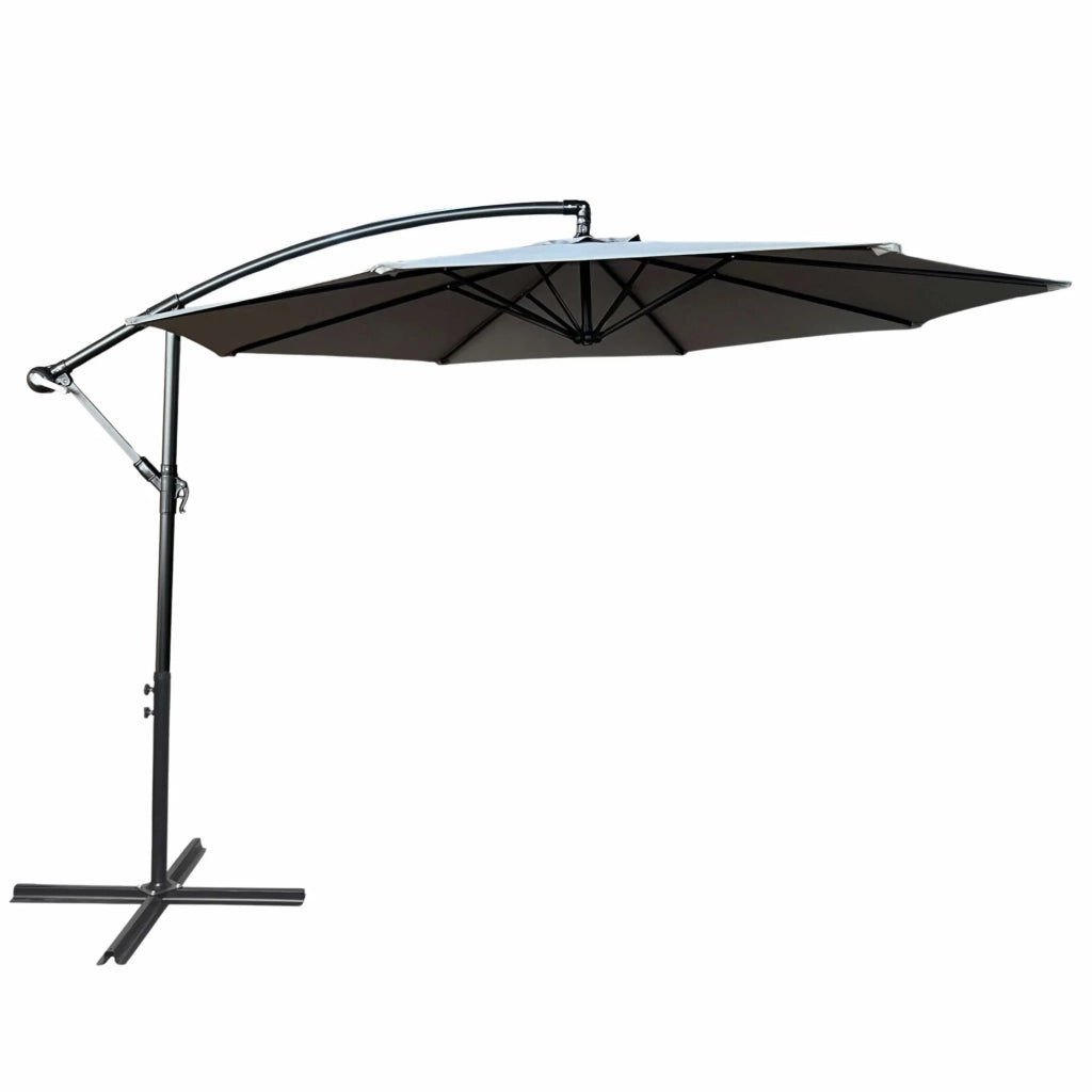 Ombrellone da giardino ASTER con protezione UV in colore grigio chiaro peso 12,1 kg dimensioni 300x300x45 cm