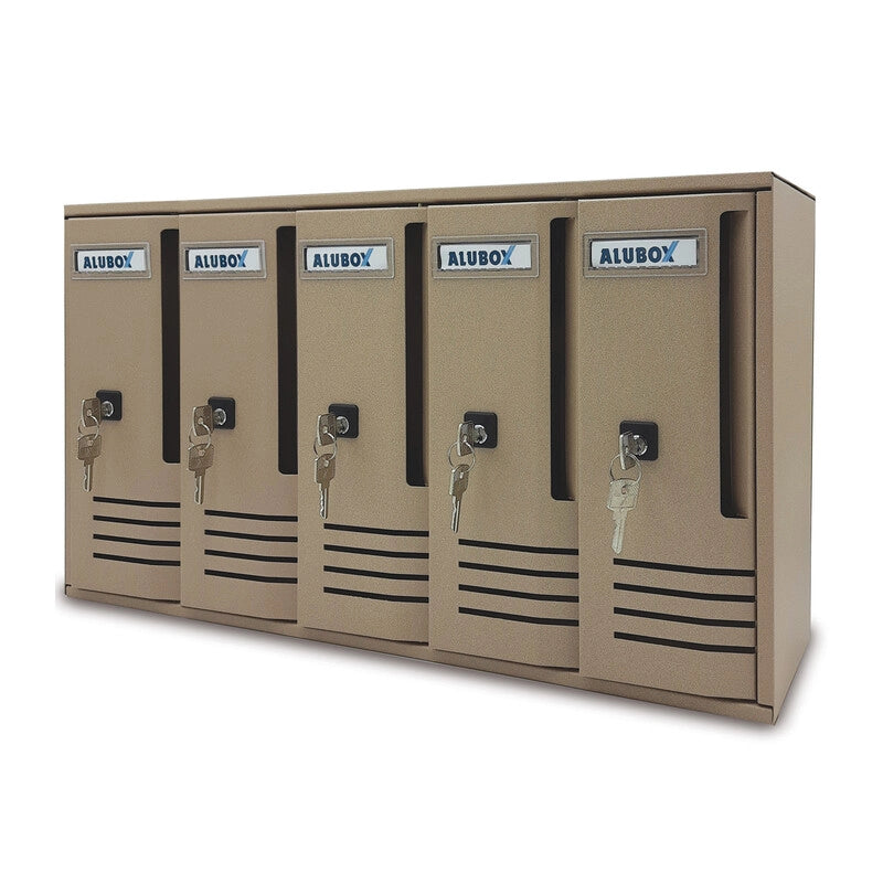 CASSETTA POSTALE ALUBOX CUBO C5 52X17,5X30 SABBIA