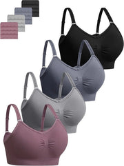 Set da sostegno senza cuciture 4 pezzi per donne - copertura e sostegno confortevole con imbottitura rimovibile