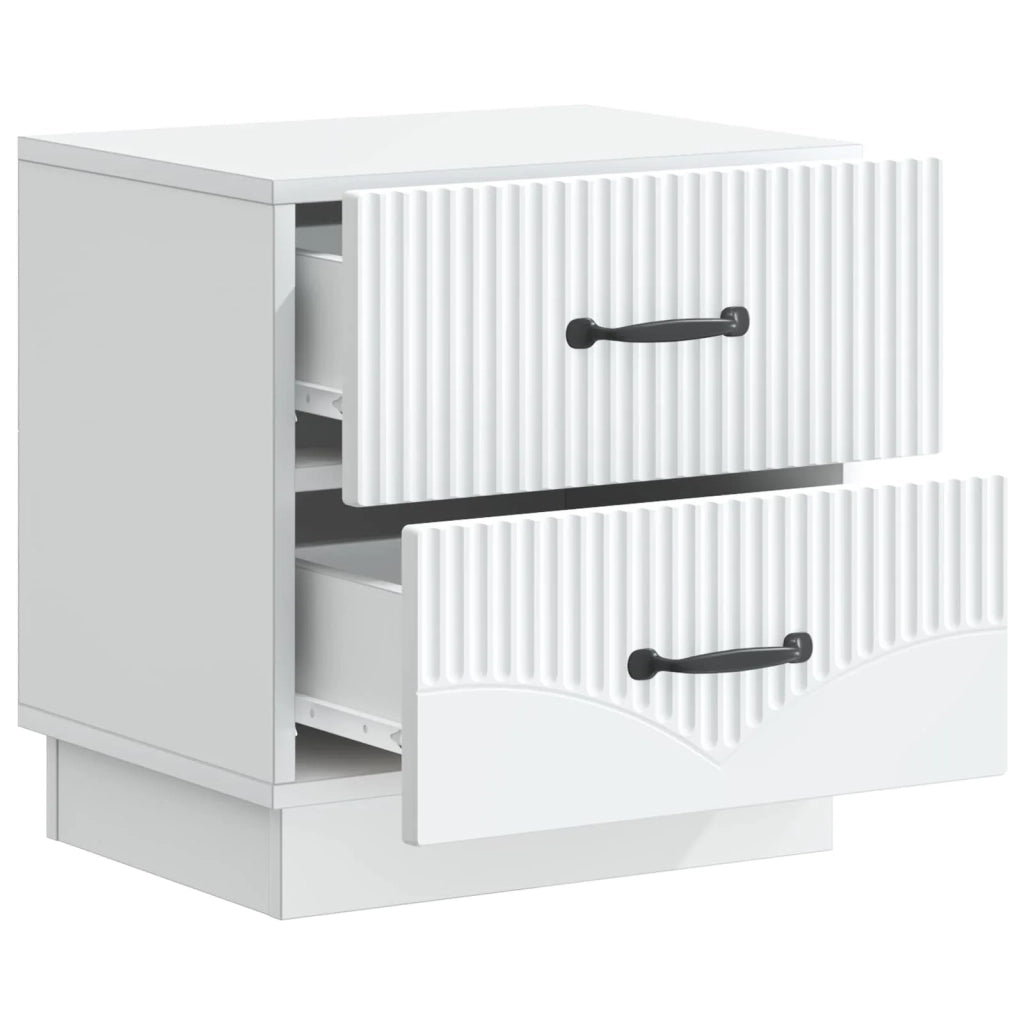 Armadio da Notte con cassetto 2 pcs Bianco 43 x 34,5 x 44,5 cm 895216