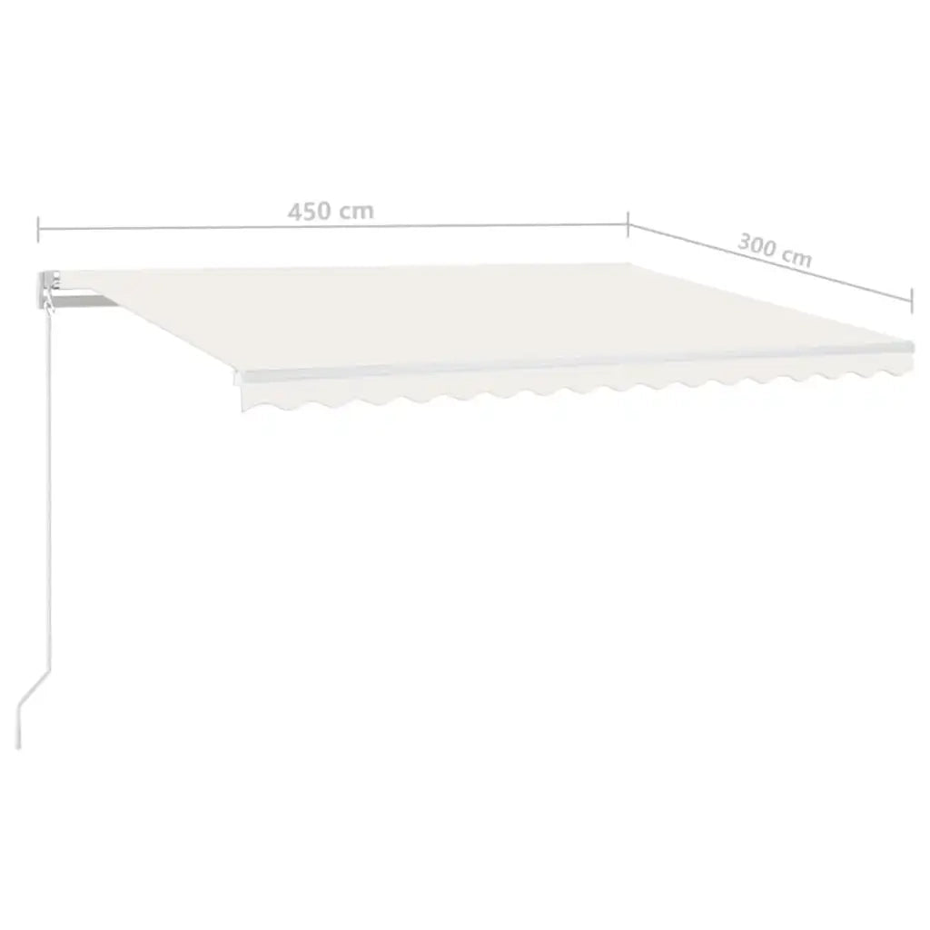 Tenda Automatica con Sensore Vento e LED 450x300 cm Crema 3068932