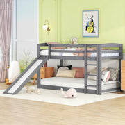 Letto a castello con scivolo legno di pino 90x200 cm
