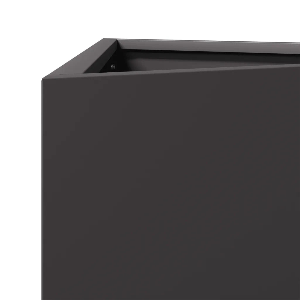 vidaXL Fioriera da Giardino Nera Triangolare 40x34,5x70 cm in Acciaio