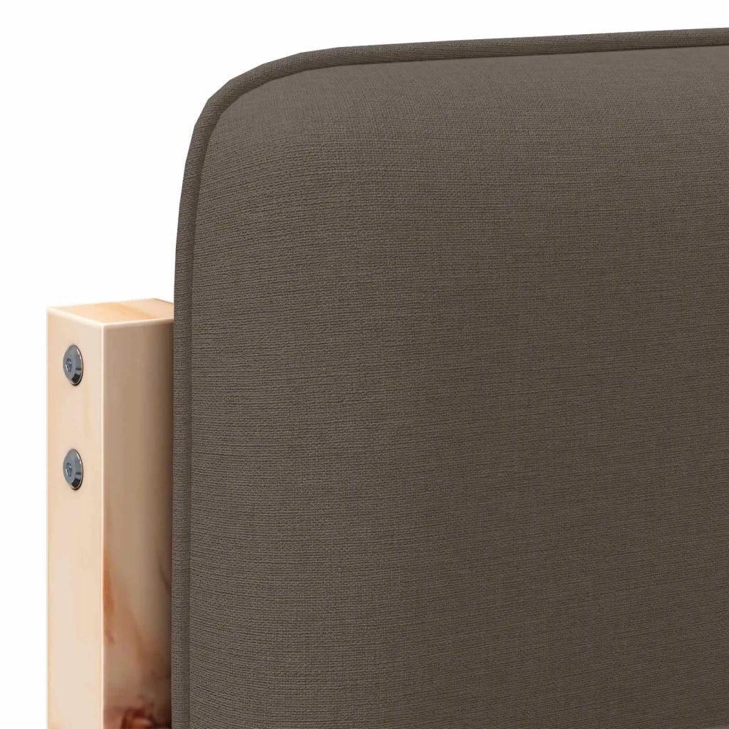 Testiera imbottita Marrone e taupe 150 cm Pino massello