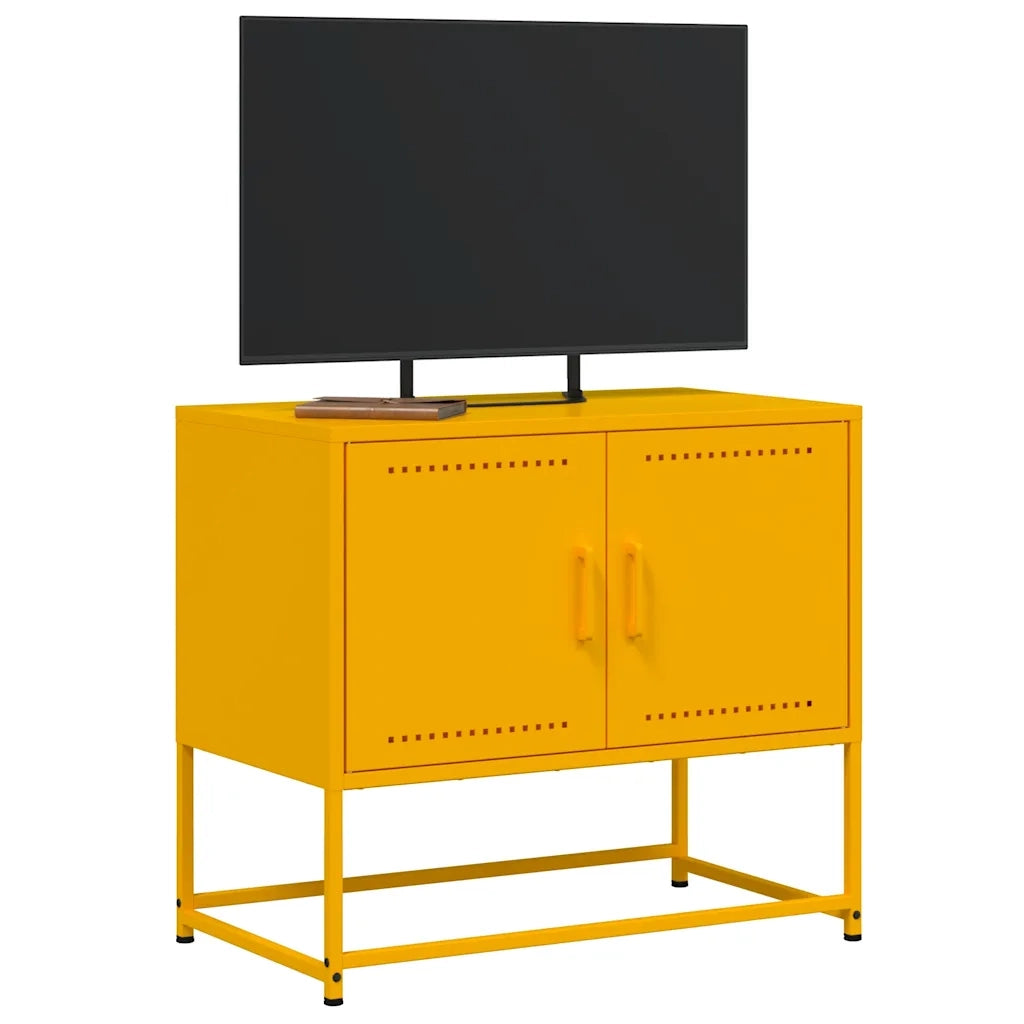 Mobile TV Giallo Senape 68,5x39x60,5 cm in Acciaio