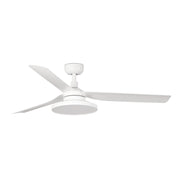FARO Ventilatore da Soffitto in Acciaio Bianco Opaco Ø1300 mm 3 Pale 2700K FARO-338142W
