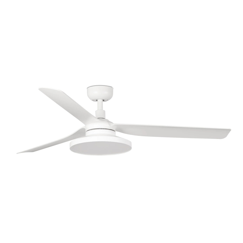 FARO Ventilatore da Soffitto in Acciaio Bianco Opaco Ø1300 mm 3 Pale 2700K FARO-338142W