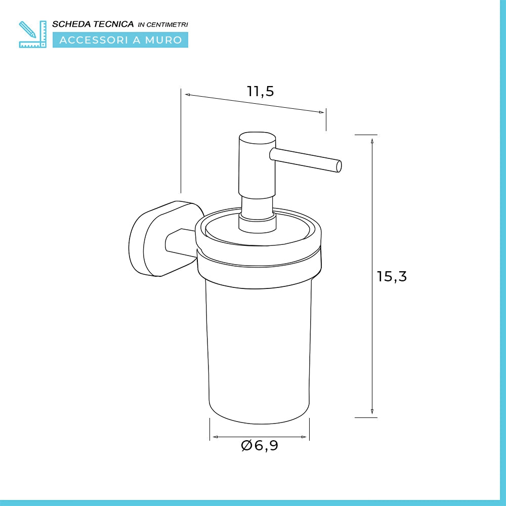 Set dispenser sapone e porta spazzolino a muro in bianco e cromo Bernina