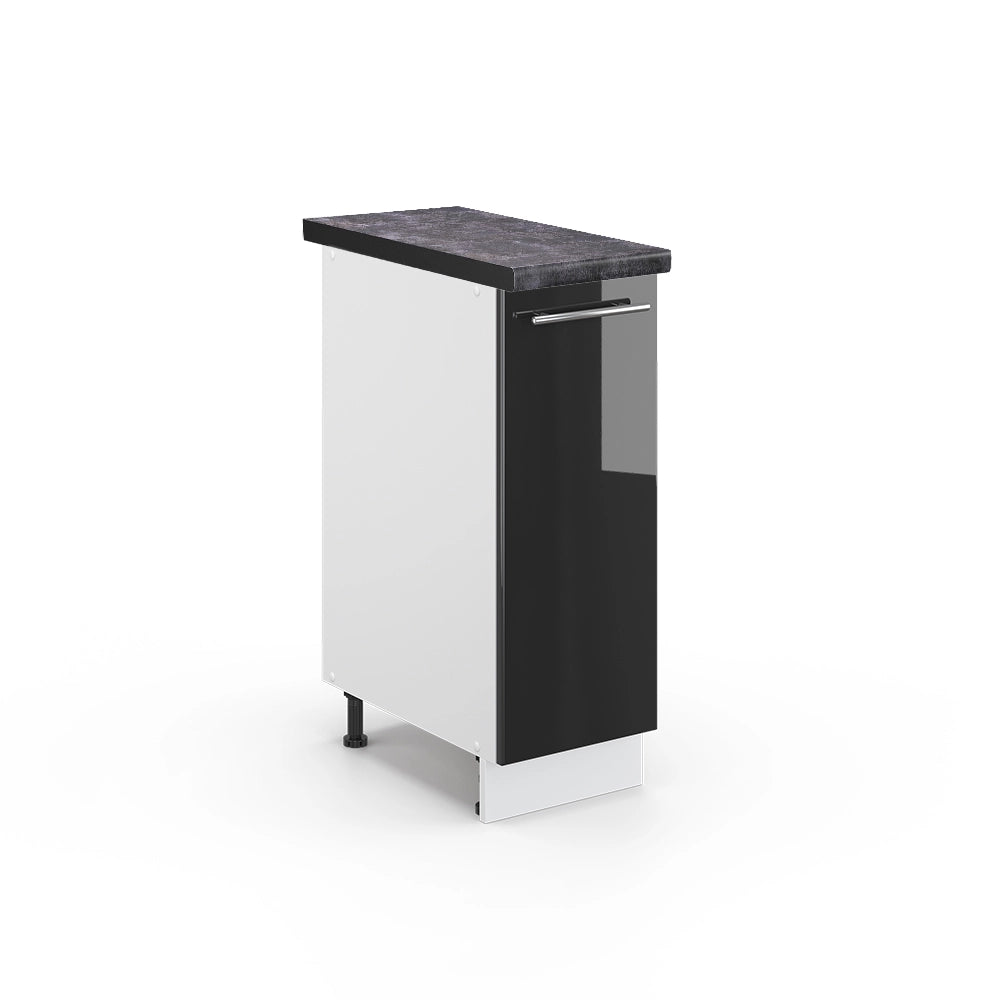 Armadio cucina dispensa alto Fame-Line Antracite lucido/Bianco 30 cm, PL Antracite Vicco