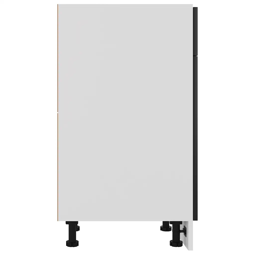 Pensile da cucina | Armadio Inferiore Cassetto ¡°Lyon¡± Nero 40x46x81,5cm